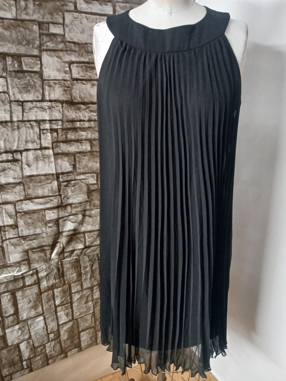 Lane Bryant Black Pleated Midi Skirt